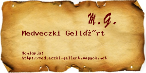 Medveczki Gellért névjegykártya